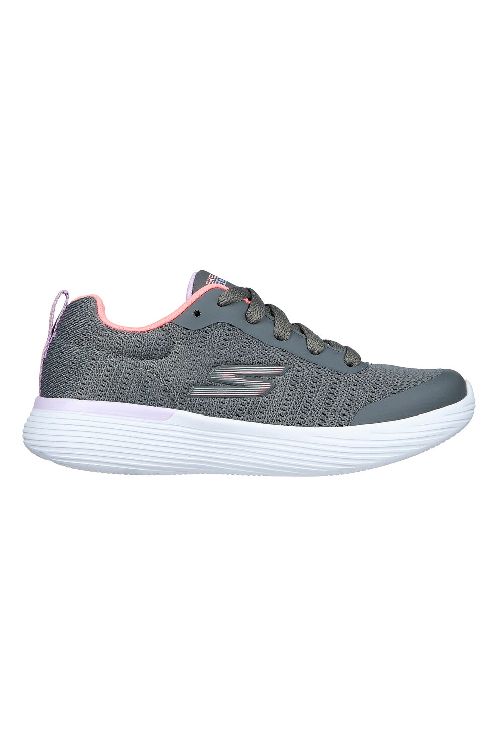Skechers, Спортни обувки Go Run с мрежа и лого, Сив, 27 EU eMAG.bg