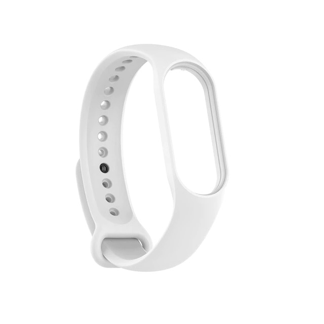 Силиконова гривна, за Xiaomi Mi Band 7, Бяла - eMAG.bg