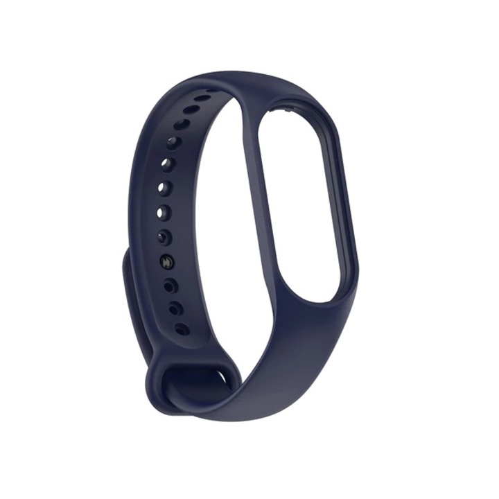 Силиконова гривна, за Xiaomi Mi Band 7, Тъмносин