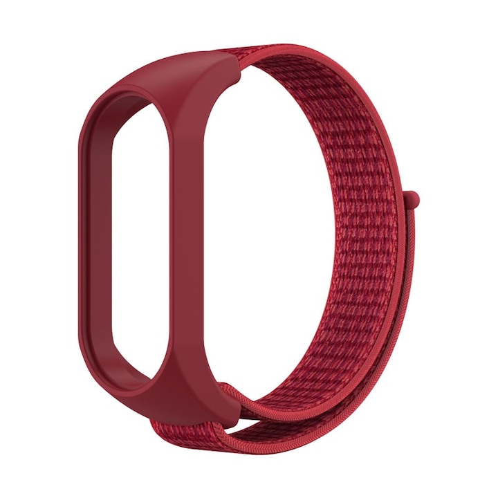 PHN Mag fitness karkötő szíj, Xiaomi Mi Band 7 kompatibilis, PHN Mag, textil anyagból vízálló sündisznókkal, piros