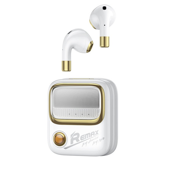 Casti wireless bluetooth 5.0 TWS din seria Remax Yosee, 450 mAh, roz, TWS-38