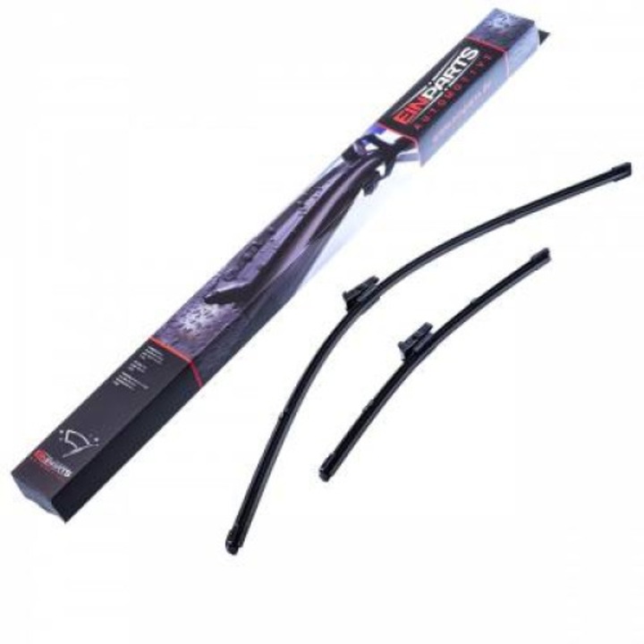 2 db ablaktörlő lapát szett, Einparts, Chevrolet/Hyundai/KIA/Nissan/Opel, 650-380mm, Fekete
