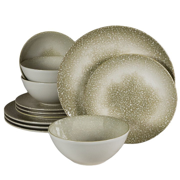 Пълен сервиз за маса, Juwel, 12 части, немско качество, крем