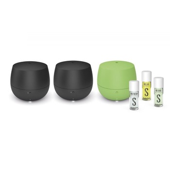 Pachet Promo Stadler Form: 2 buc Difuzor de aroma Mia negru + 1 buc Difuzor de aroma Mia lime + Uleiuri esentiale Refresh + Revive + Relax Pachet Promo Stadler Form: 2 buc Difuzor de aroma Mia negru + 1 buc Difuzor de aroma Mia lime + Uleiuri esentiale Refresh + Revive + Relax