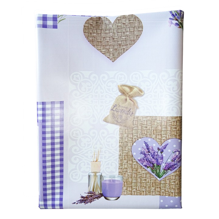 Fata de masa tip musama ND, 200x140 cm, pvc pe textil, decor Lavanda Provence LV7