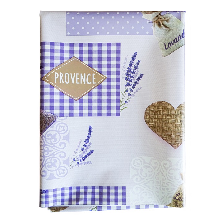 Покривка за маса ND, LV7, Тип мушама, 500x140 см, От PVC, декорация Лавандула