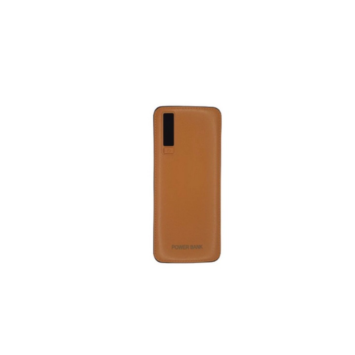 Külső akkumulátor 20 000 mAh, 2x USB, micro USB kábel, műbőr, Rose/Gold
