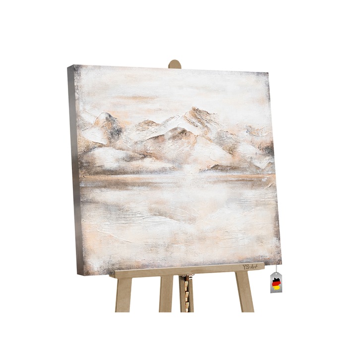 Tablou pe panza abstract, Peisaj montan, 100x100cm