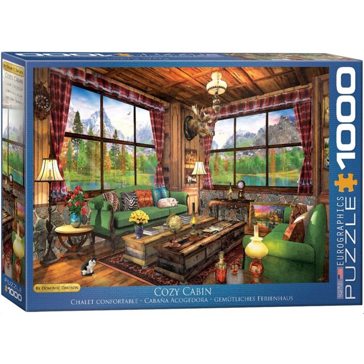 EuroGraphics 1000 db-os puzzle - Cozy Cabin, Dominic Davison (6000-5377)