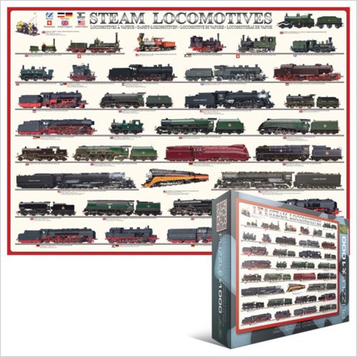 EuroGraphics 1000 db-os puzzle - Steam Locomotives (6000-0090)