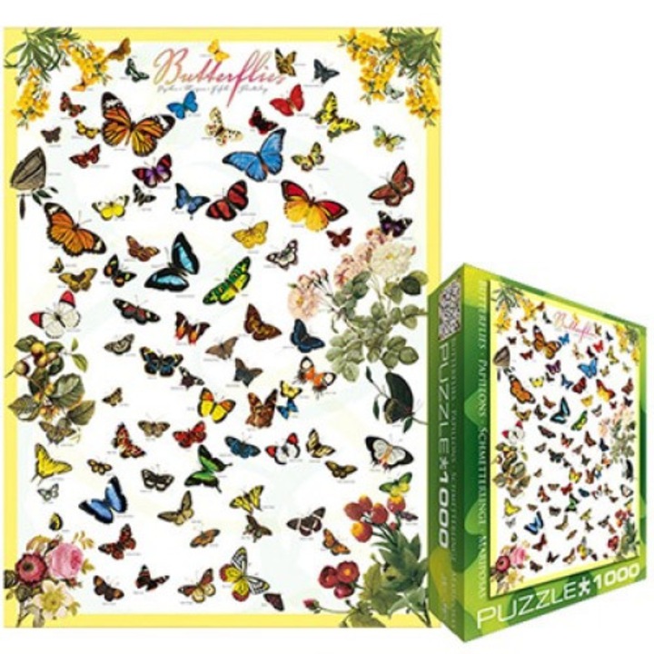 Пъзел Eurographics - Butterflies, 1.000 части (2233)