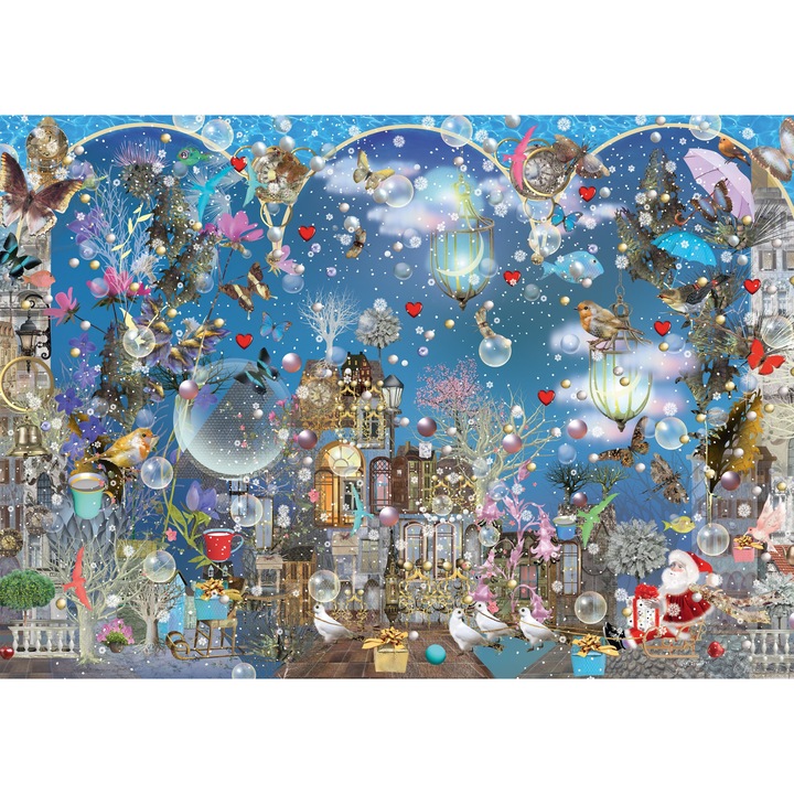 Пъзел 1000 части Schmidt - Blue Sky Of Christmas, Илона Рени
