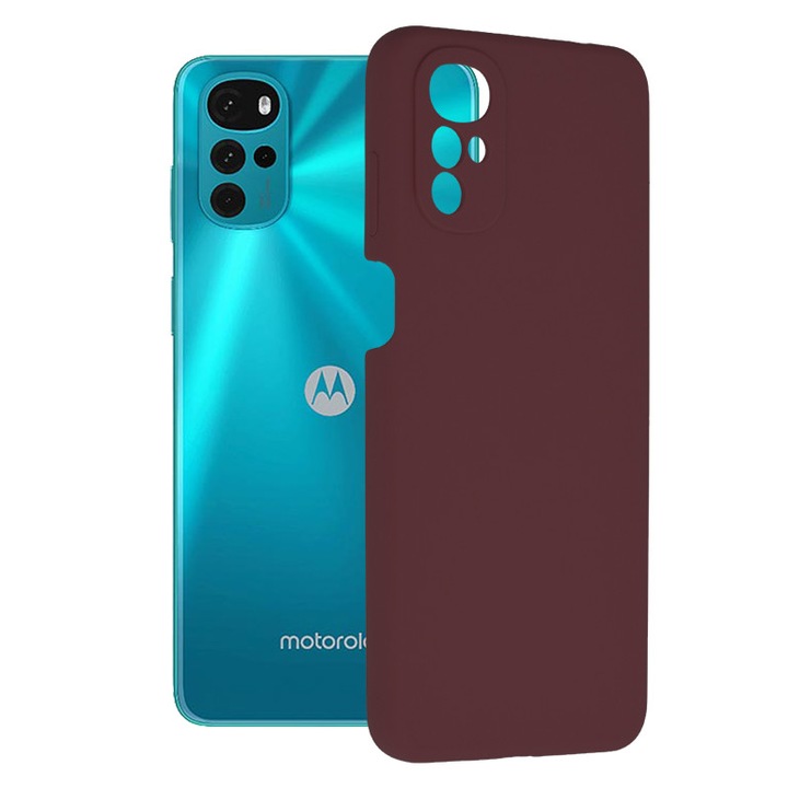 Кейс за Motorola Moto G22, Techsuit Soft Edge Silicone, Plum Violet