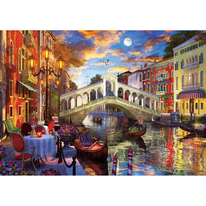 Art puzzle - Puzzle Rialto-híd, Velence - 1 500 darab