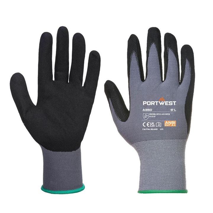 Portwest DermiFlex védőkesztyű fekete, S-es méret
