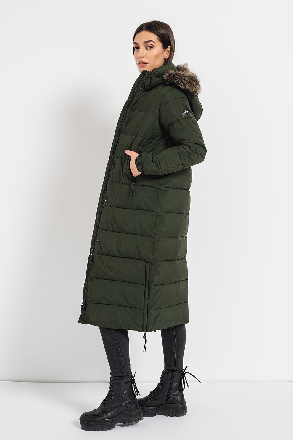 大人気のSuperdryリック Superdry & Co, Geaca lunga Vintage, Verde padure, 6 - eMAG.ro