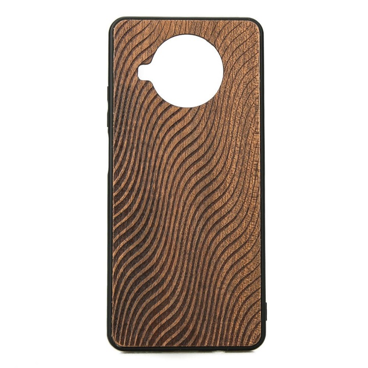 Husa Xiaomi Mi 10T Lite, Bewood, Lemn, Negru/Maro