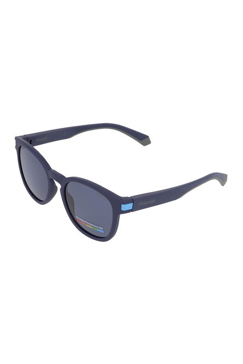 Polaroid, Ochelari de soare patrati cu model unisex si lentile polarizate, Bleumarin