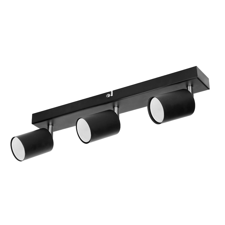 ADVITI Doa Sp3 AD-OP-6195BGU10 Spotlámpa, 3x50W, GU10, IP20, fényirány állítás, mennyezeti/fali szerelés, fekete