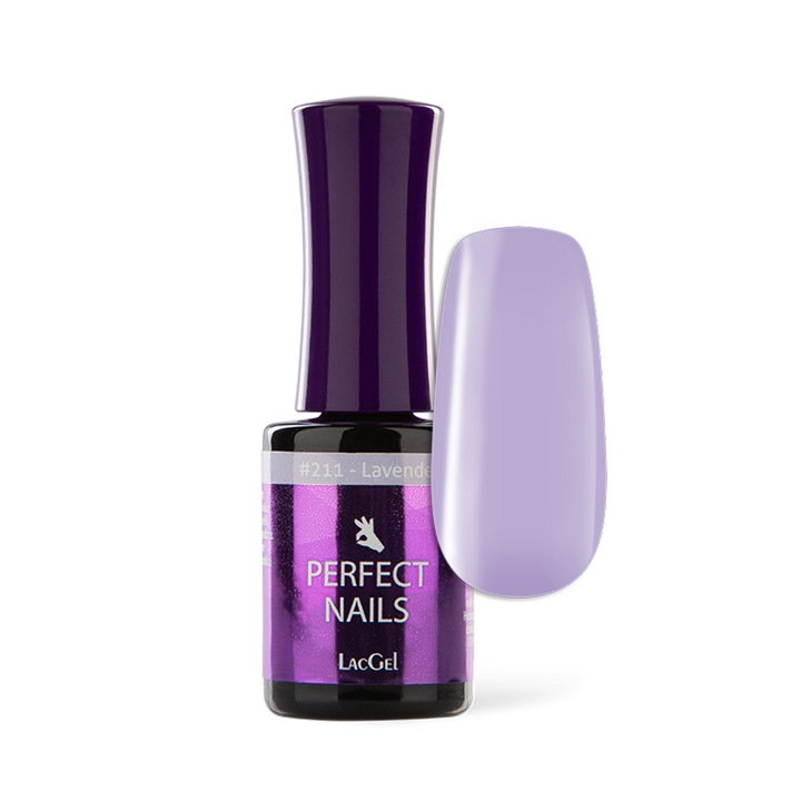 Perfect Nails LacGel 211 Gél Lakk 8ml - Lavender - Creamy