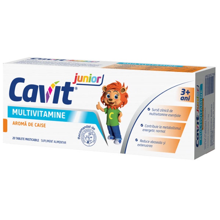 Cavit Junior caise, vitamine, 20 tablete, Biofarm