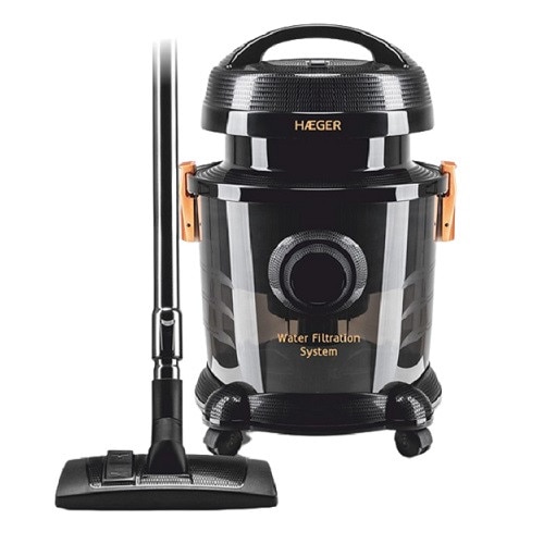 Aspirator Cu Filtrare Prin Apa HAEGER AQUACLEAN VC-12W.044A, Putere 1200 W, Capacitate 9 Litri, Tub Telescopic Metalic, Negru