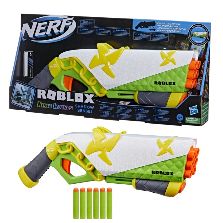 Бластер Nerf Roblox - Ninja Legends, Shadow Sensei, 6 стрели