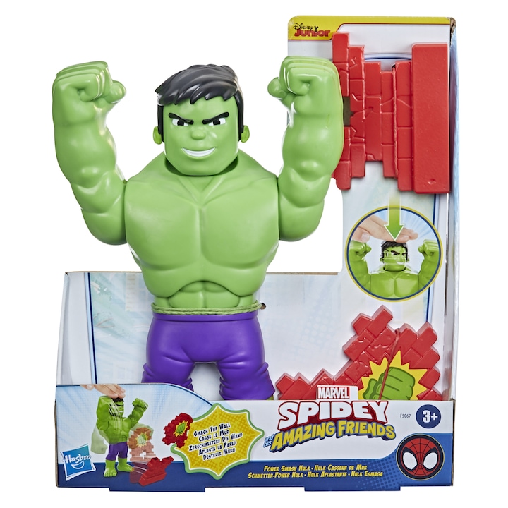 Set de joaca Spidey and his Amazing Friends - Hulk, 25 cm