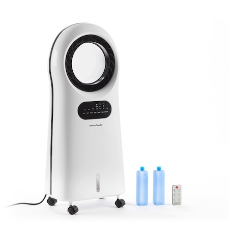 Aparat de aer conditionat fara lama, Evaporativ, Ionizator, Umidificator, Racitor, Telecomanda, LED, Evareer InnovaGoods