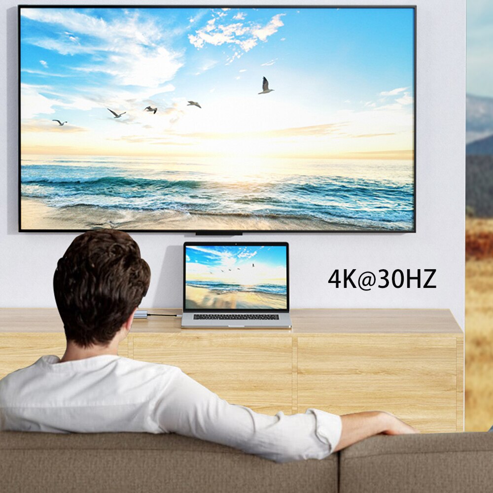 Hub 4n1, USB/HDMI/VGA, Argintiu - eMAG.ro