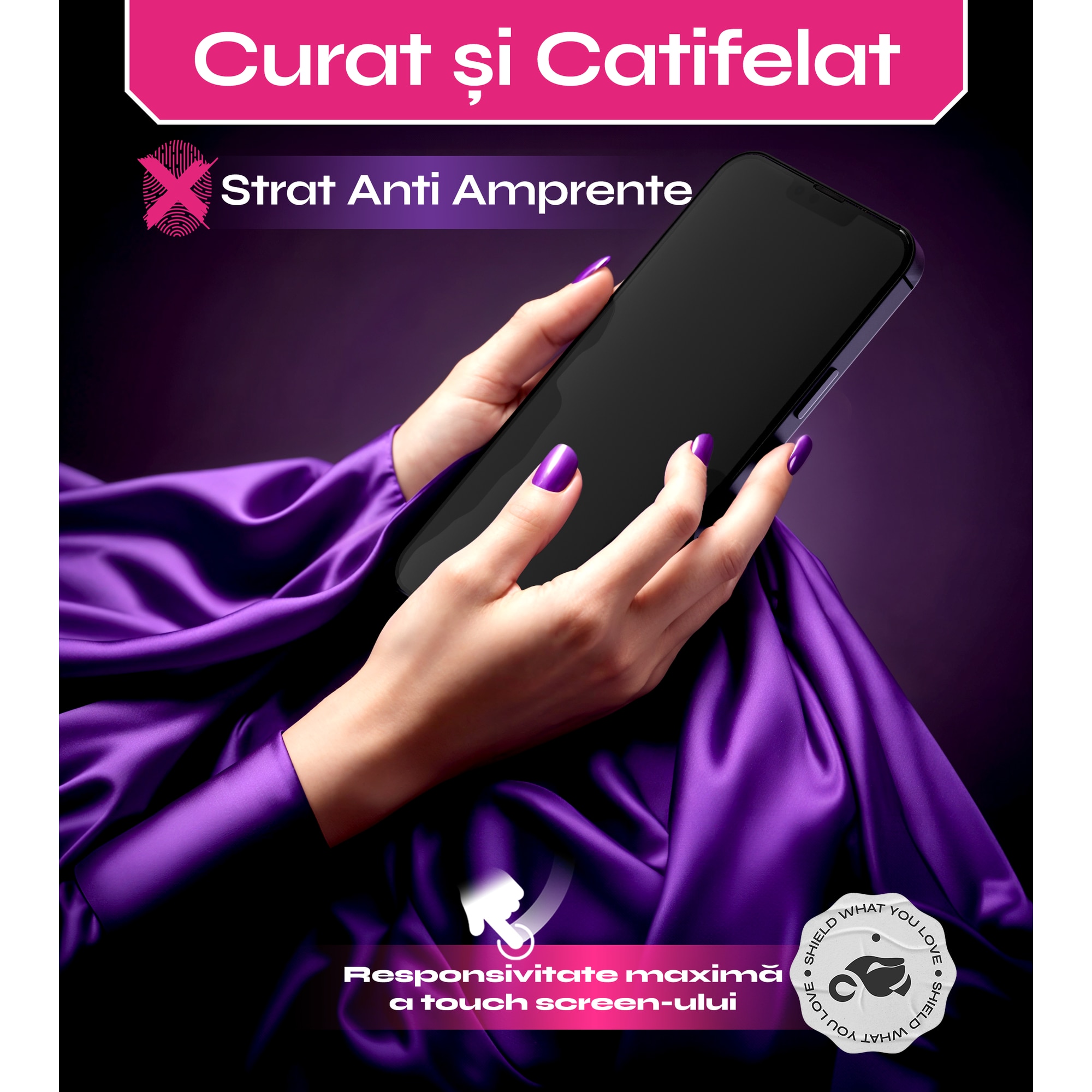 Set 2 Folii sticla compatibil cu iPhone 14 / 16e / 17e, DefenSlim, instalare usoara si rapida cu dispozitiv de potrivire automata in 30 sec cu Easy Install Kit patentat, protectie telefon