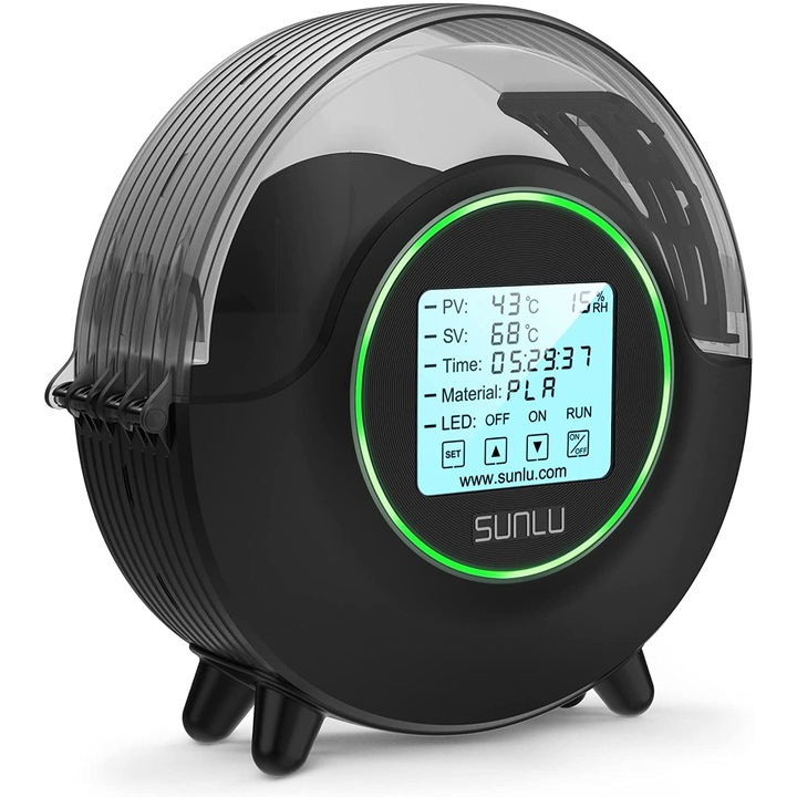 Uscator filament 3D Sunlu Filadryer S2, 70 grade, touchscreen, setari automate