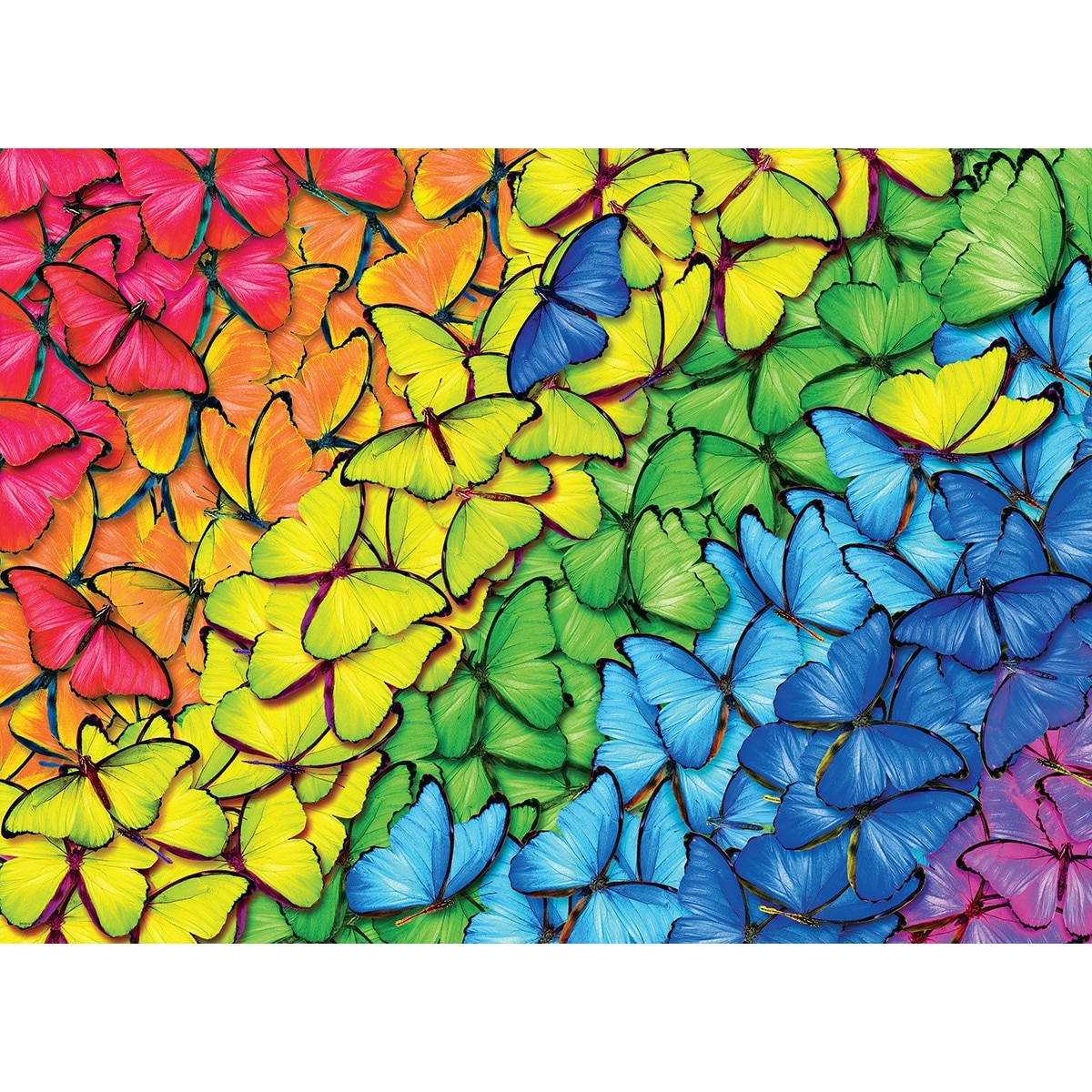 Puzzle 1000 piese Eurographics - Butterfly Rainbow, cutie metalica