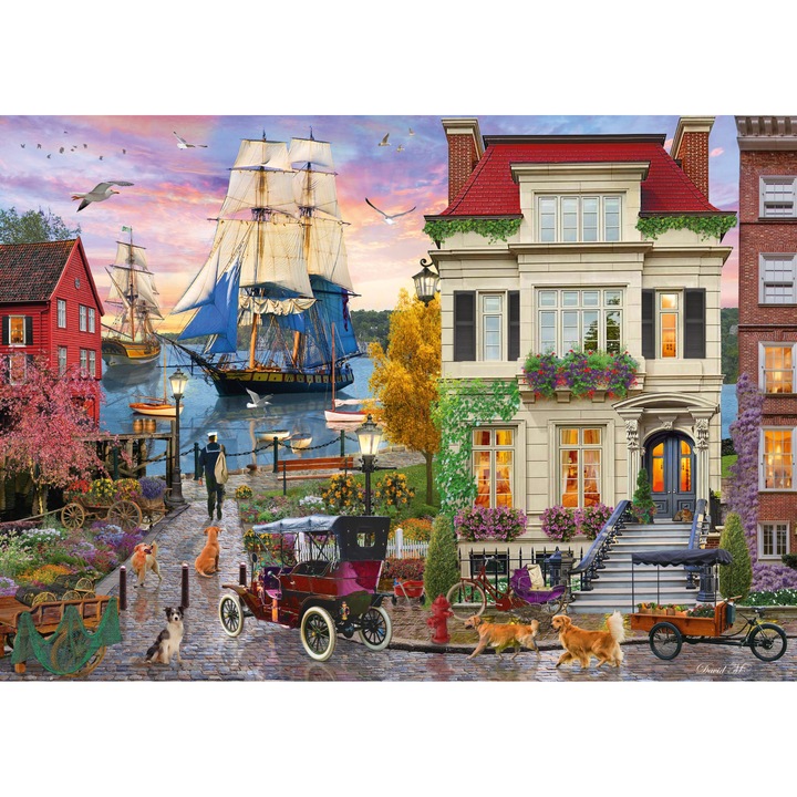 Puzzle Schmidt din 1000 de piese - Nava langa port