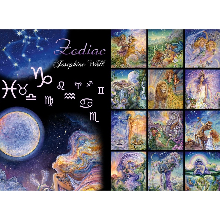 Пъзел 3000 части Bluebird - Signes du Zodiaque, Josephine Wall