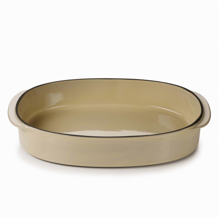 Тава за печене Revol, 34 х 25 см, порцелан, крем