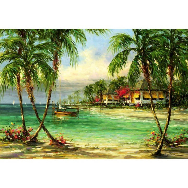Puzzle 500 piese Anatolian - Barefoot Bungalows, Martin Figlinski
