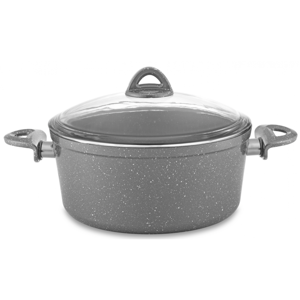 Fazék fedővel HASCEVHER GRANITE ROSY 24x11cm szürke színű eMAG.hu