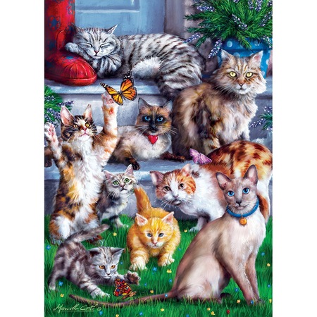 Puzzle 1000 piese Master Pieces - Butterfly Chasers - eMAG.ro