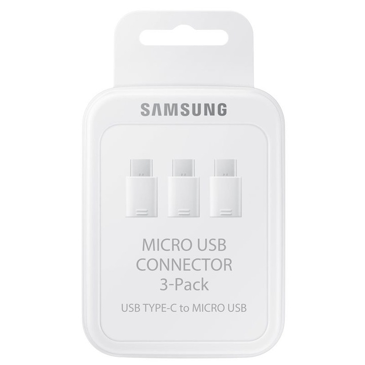 Адаптер Samsung MicroUSB-USB Type C, 3-Pack, White