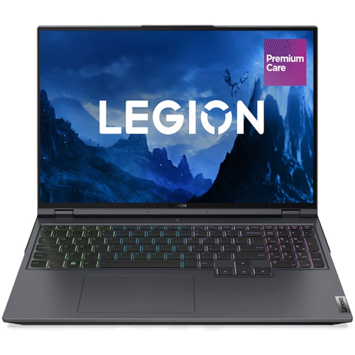 Лаптоп Gaming Lenovo Legion 5 Pro 16ARH7H, AMD Ryzen™ 7 6800H, 16", WQXGA, RAM 16GB, 512GB SSD, NVIDIA® GeForce® RTX™ 3060 6GB, No OS, Storm Grey