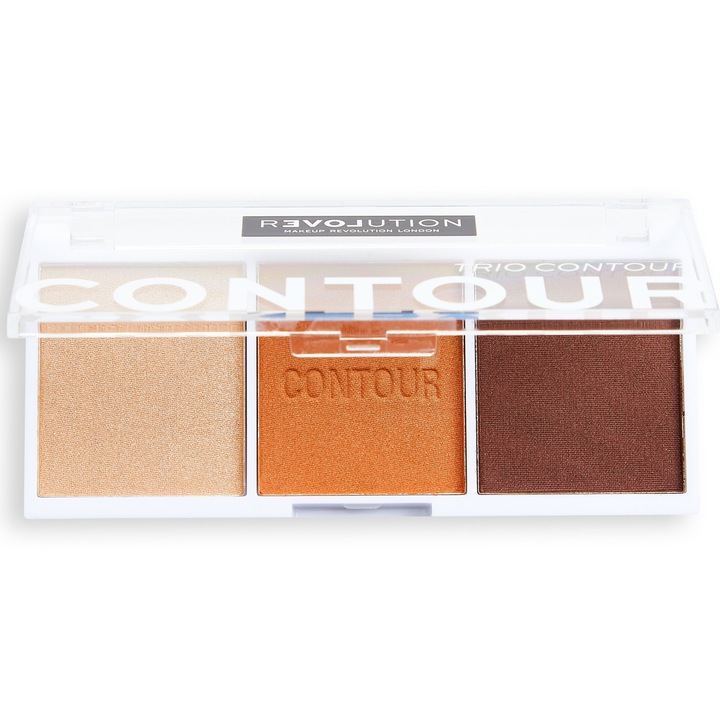 Paleta pentru contur Revolution Relove Colour Play Contour Trio Palette Bronze Sugar, 6 g