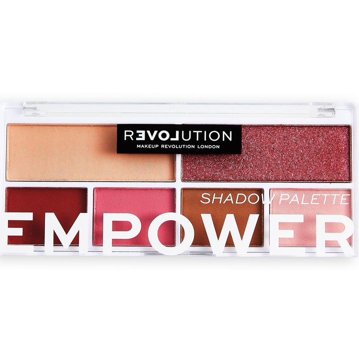 Paleta de farduri Revolution Relove Colour Play Empower Shadow Palette, 5.2 g