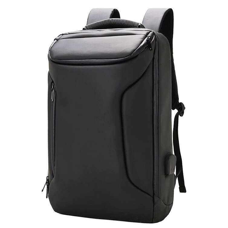 Rucsac pentru laptop, 3 fermoare, 48x30x12cm, usb, Black It M