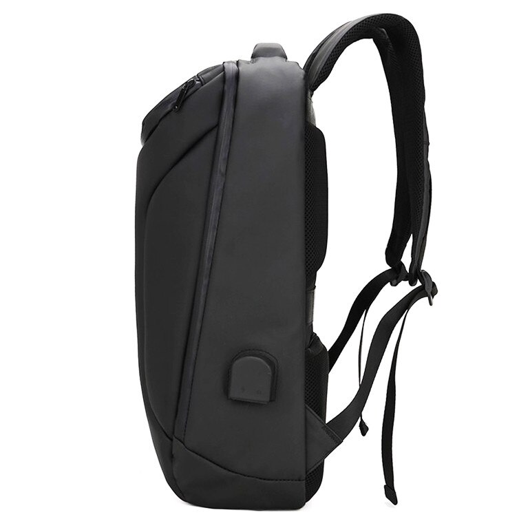 Rucsac pentru laptop, 3 fermoare, 48x30x12cm, usb, Black It M