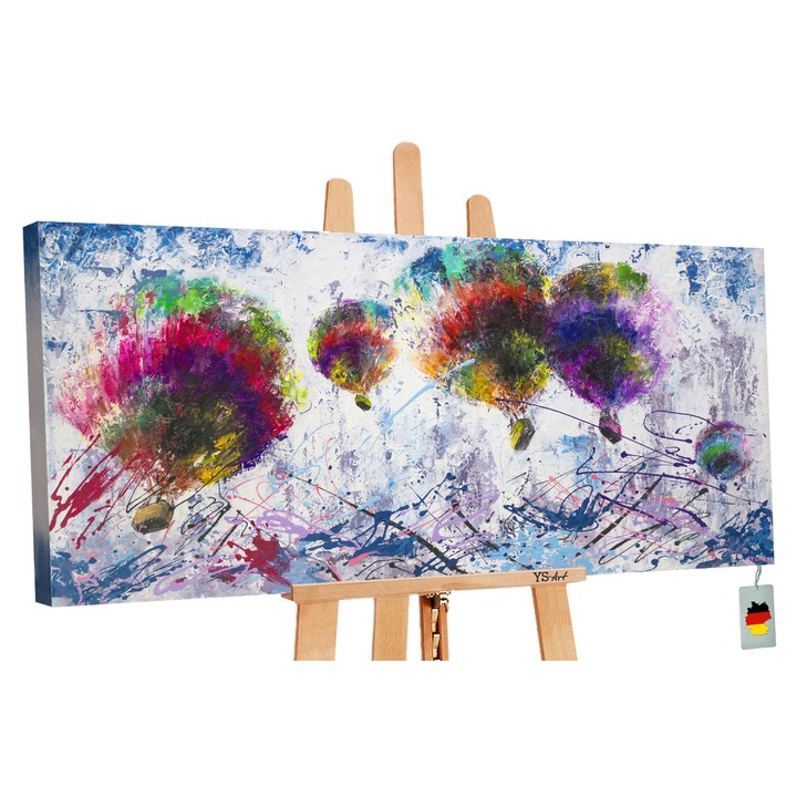 Tablou canvas abstract "Zbor gratuit" 200x100cm