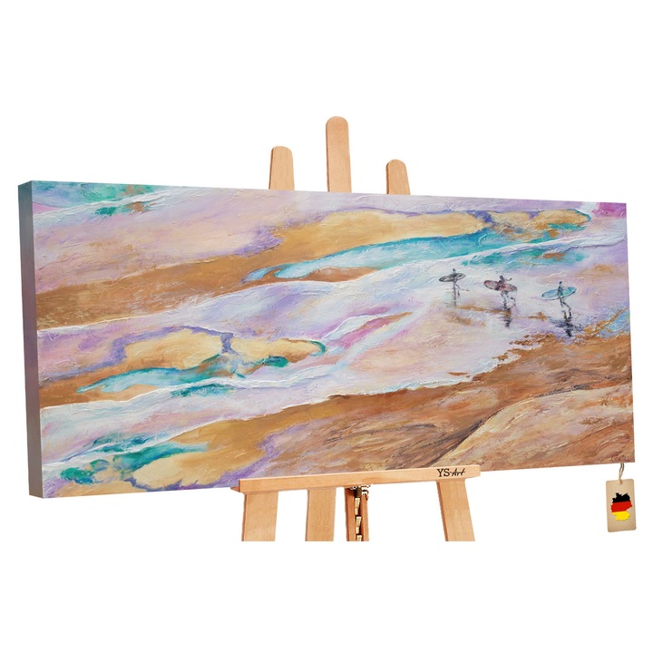 Tablou canvas acrilic pe panza "Aventura la mare" 140x70cm