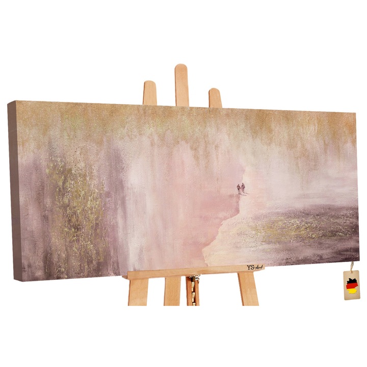 Tablou abstract, texturat, Planeta pentru doi, 100x50cm