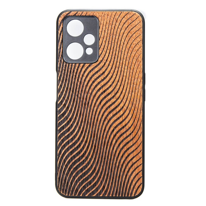 Husa pentru Realme 9 Pro, BEWOOD, Silicon/Lemn, Maro