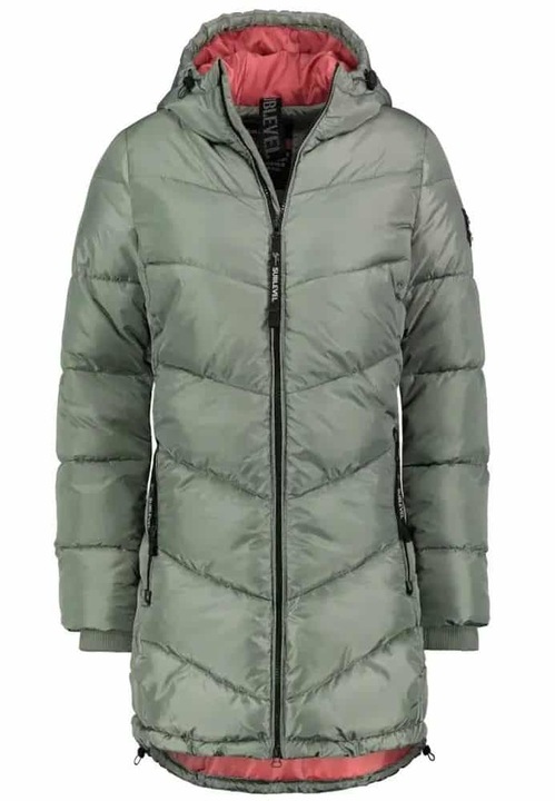 Sublevel kabát női, sportos, steppelt, middle green, XL
